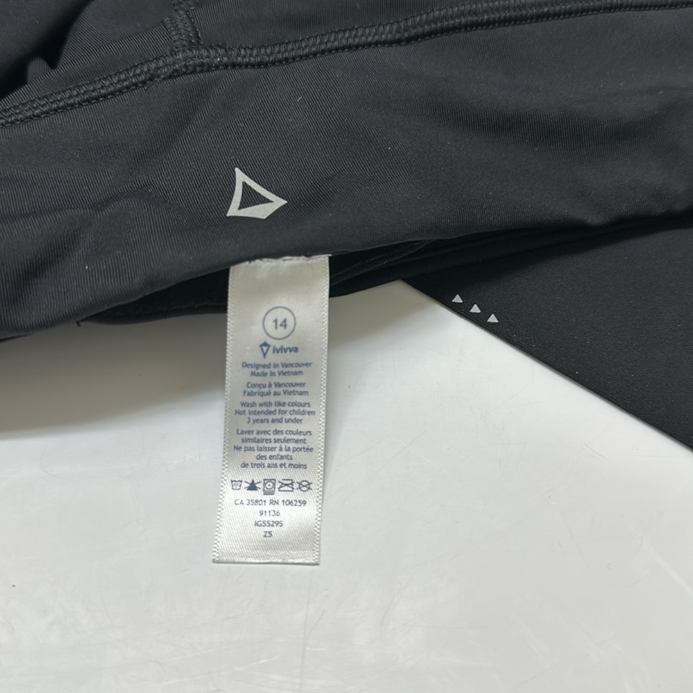 NWOT Ivivva Rhythmic Tights *Black Reflective - Picture 15 of 16